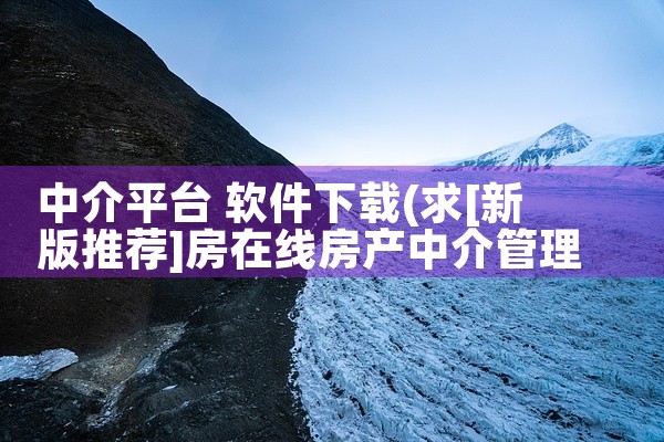 中介平台 软件下载
