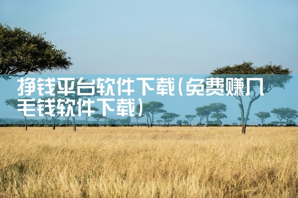 挣钱平台软件下载