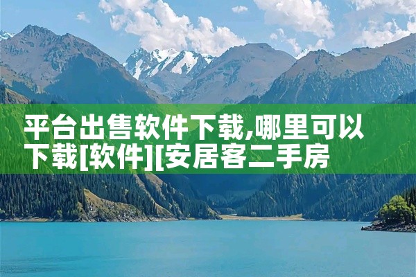 平台出售软件下载